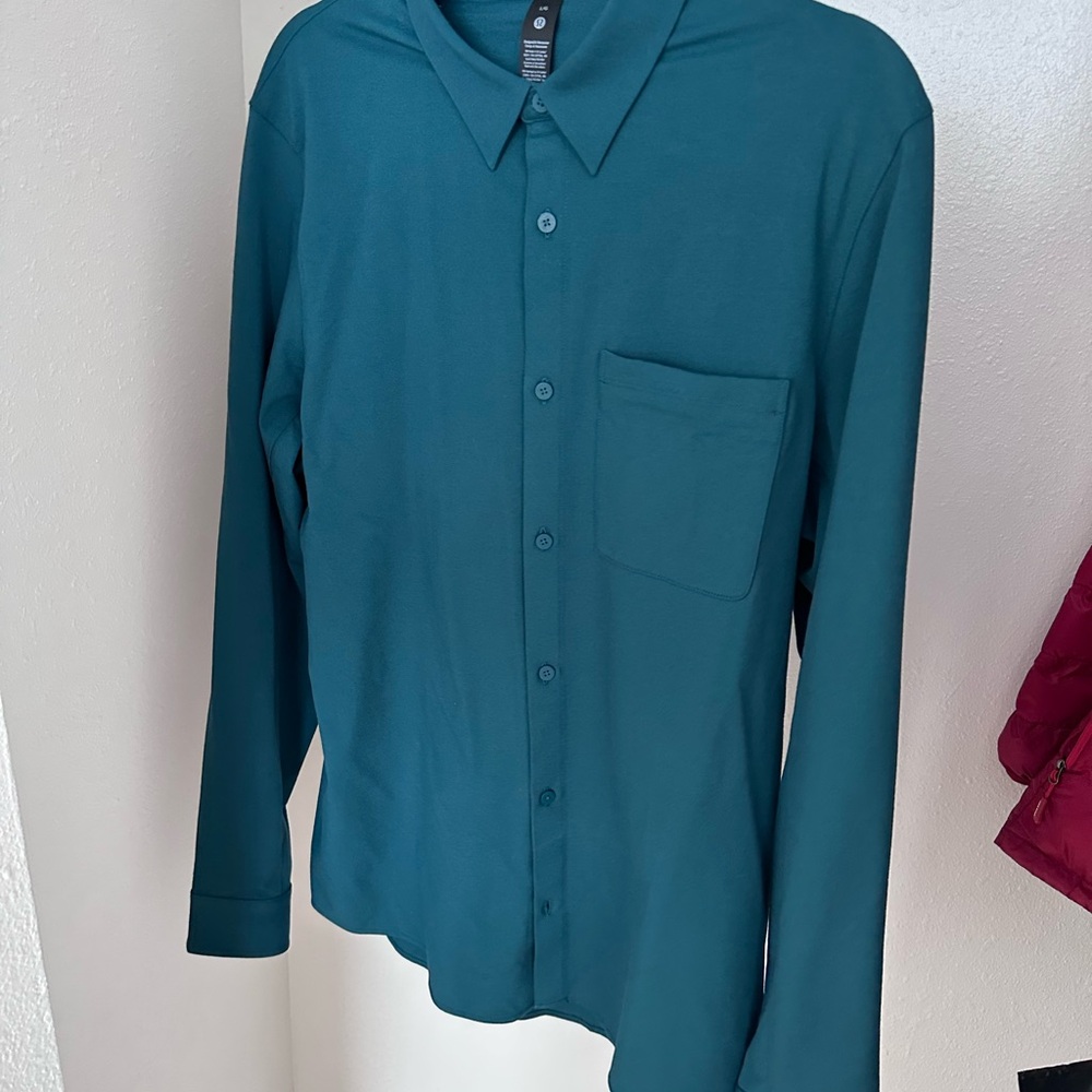 Lululemon Teal Long Sleeve Men's Shirt